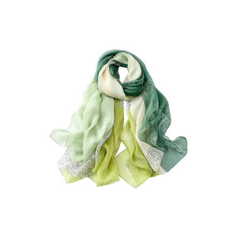 Hang Silk Road 100% Mulberry Silk Silk Scarves Women's-2