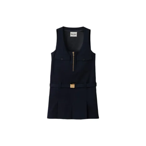 MIU MIU Sleeveless Dresses Women's Blue