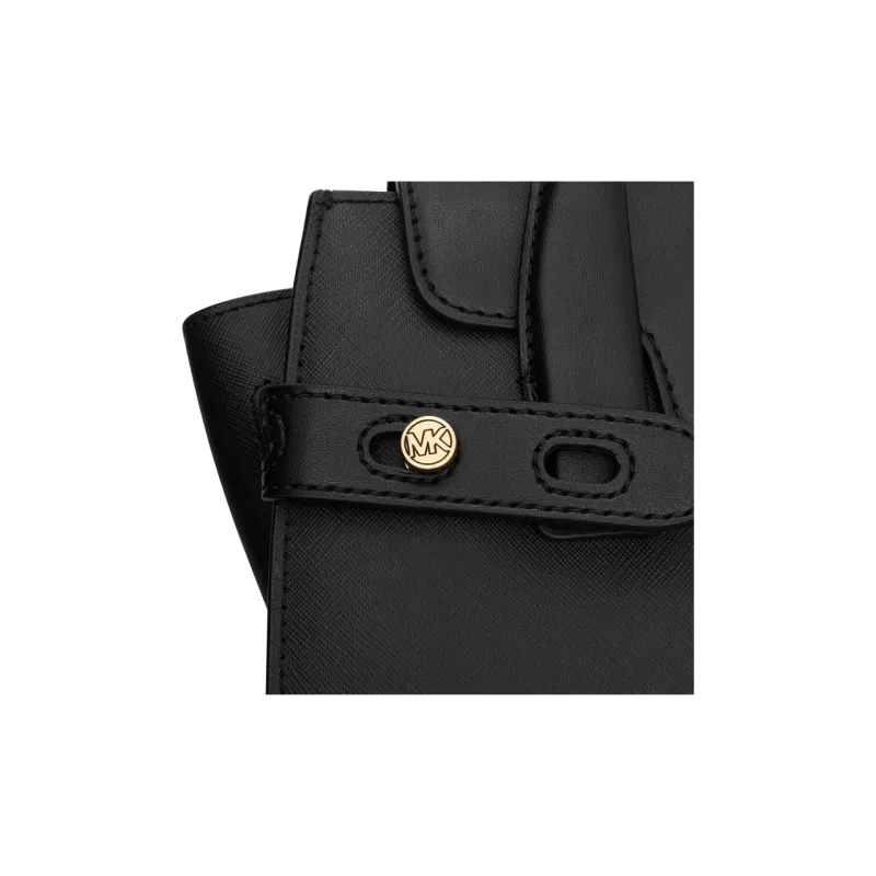MICHAEL KORS Carmen Artificial Leather Portable Crossbody Bag, Shoulder Bag Medium Size Women's Black-8