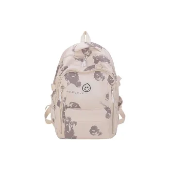 GEERDUN Nylon Backpack Unisex Black/White/Blue/Green/Pink
