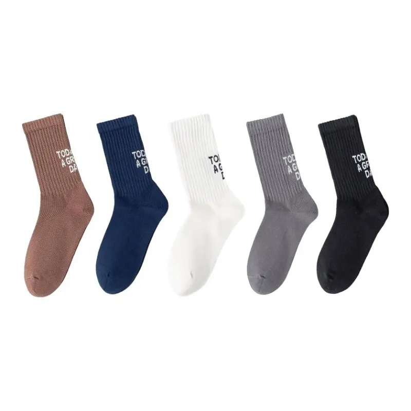 MIIOW Knee High Socks Men's 5 Pack-1