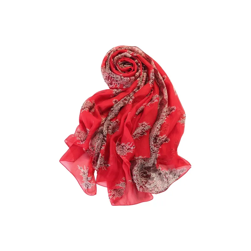Hang Silk Road 100% Mulberry Silk Silk Scarves Women's-16