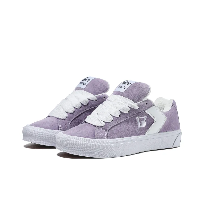 Princess Bee Anti Slip Wear Resistant Low Top Skateboard Shoes Women's Lilac-2