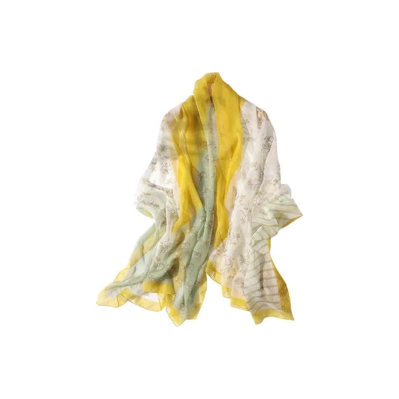 Hang Silk Road 100% Mulberry Silk Silk Scarves Women's-1