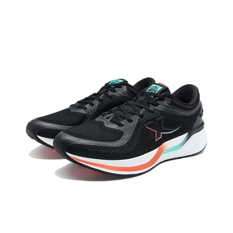 China Post x XTEP Shock Absorbers Low Top Running Shoes Men's Black Orange Blue-2