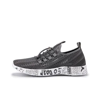 GESENLANG Slip Resistant Breathable Quick Dry River Trekking Shoes Men's Dark Gray