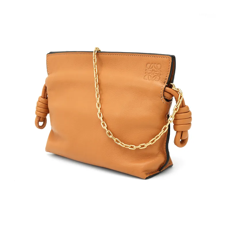 LOEWE Nappa Cowhide Leather Clutch, Shoulder Bag, Crossbody Bag Extra Mini Women's Brown-4