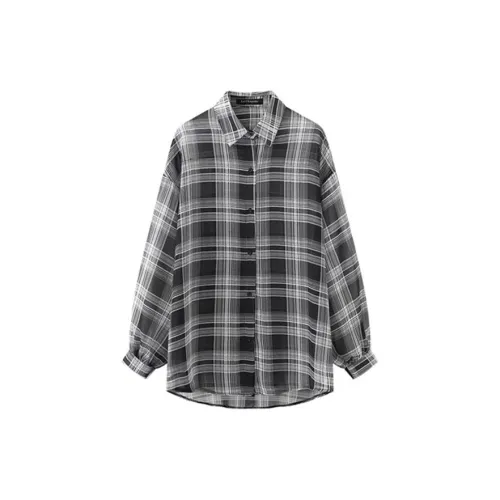 PLAY BUSH Shirts Women's Blue Check