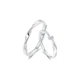 Intertwined Love Couple Rings