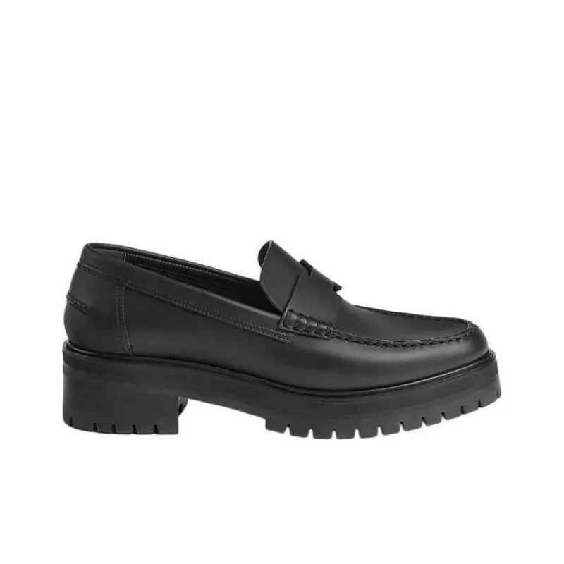 HERMES Loafers Women's Black-1