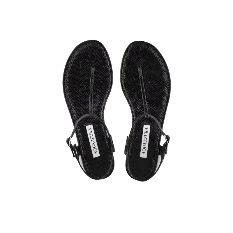 AQUAZZURA Almost Bare Strap Sandals Women's Black-4