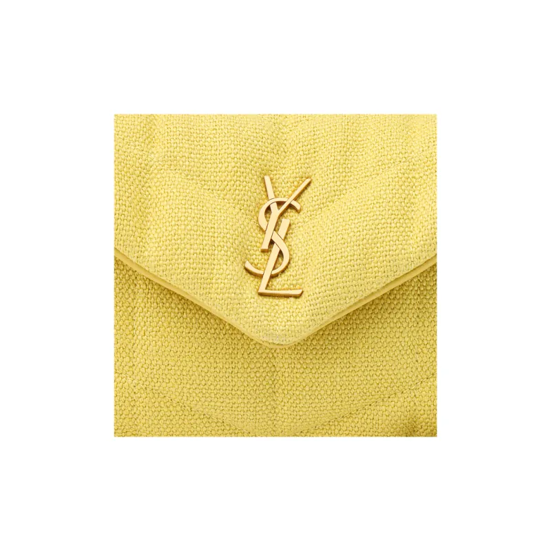 SAINT LAURENT Puffer Toy Bag Mini Women's Lemon Pie Yellow-11