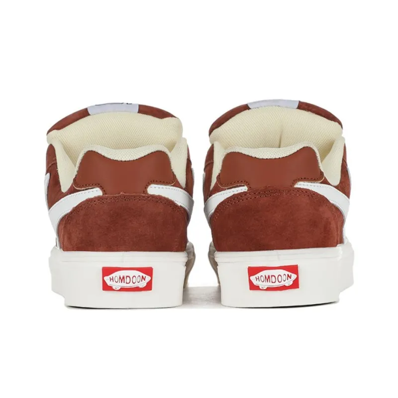 HOMDOON Skateboard Shoes Anti Slip Wear Resistant Low Top Skateboard Shoes Unisex Chocolate Brown-4