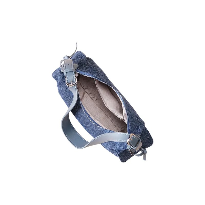 Dubaolu Fabric Shoulder Bag Women's Light Blue/Dark Blue-17