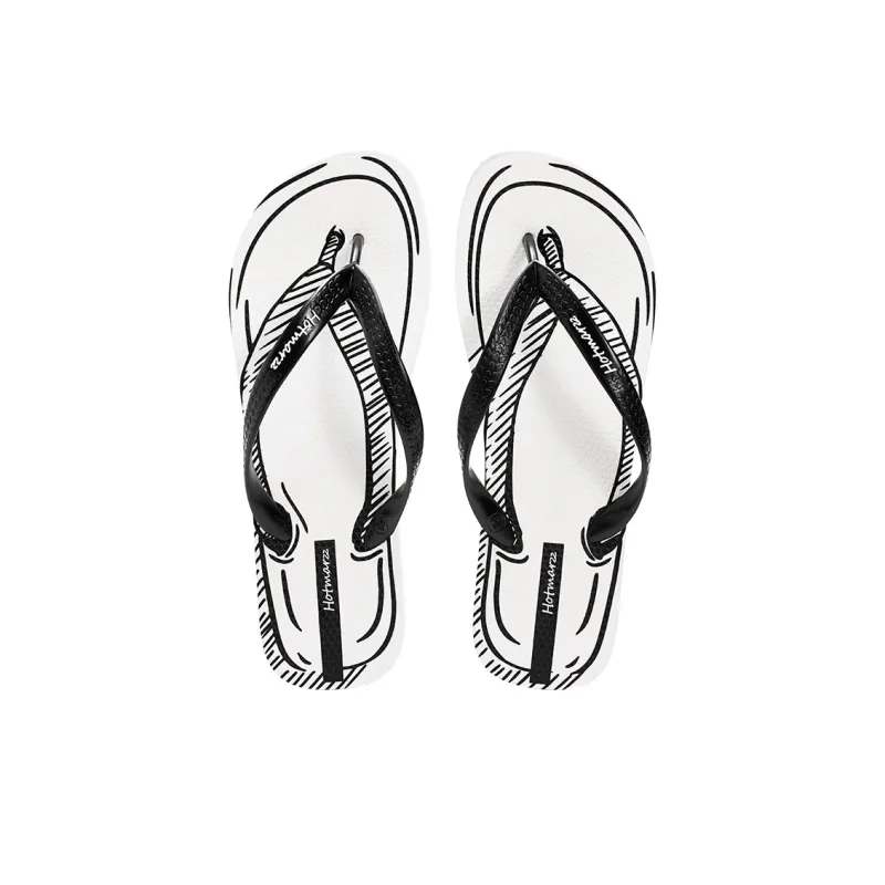 HOTMARZZ Slip-Resistant Odor-Resistant Flip Flops Men's Black-2
