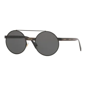 VERSACE Metal Aviator Sunglasses Women's Brown
