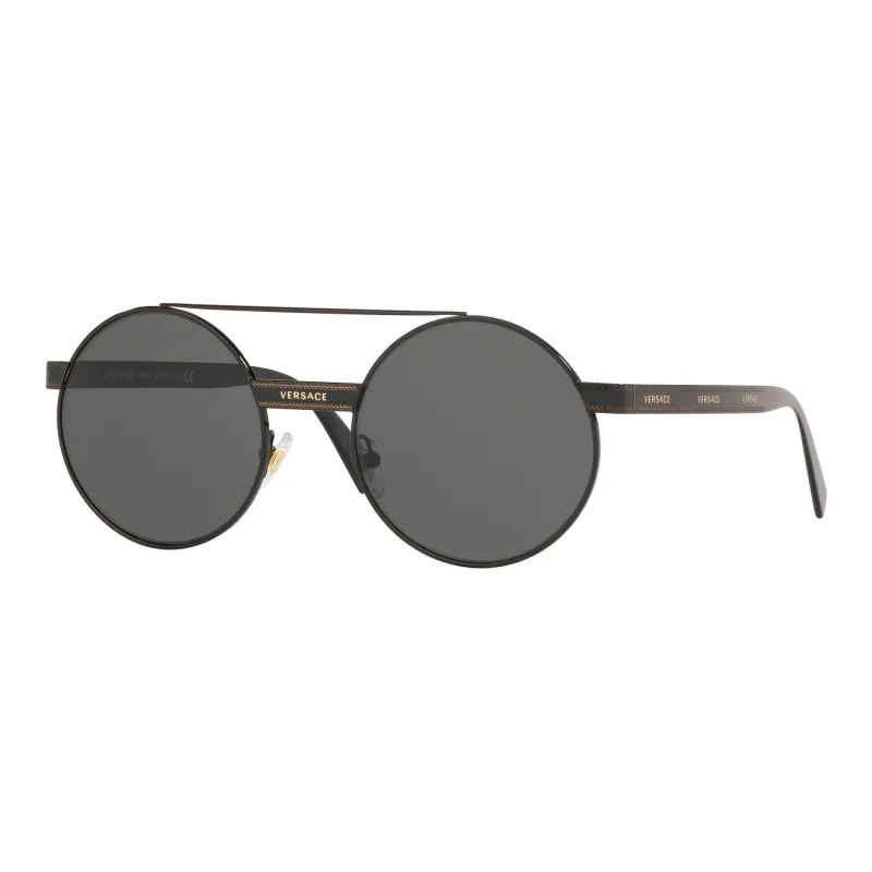 VERSACE Metal Aviator Sunglasses Women's Brown-0