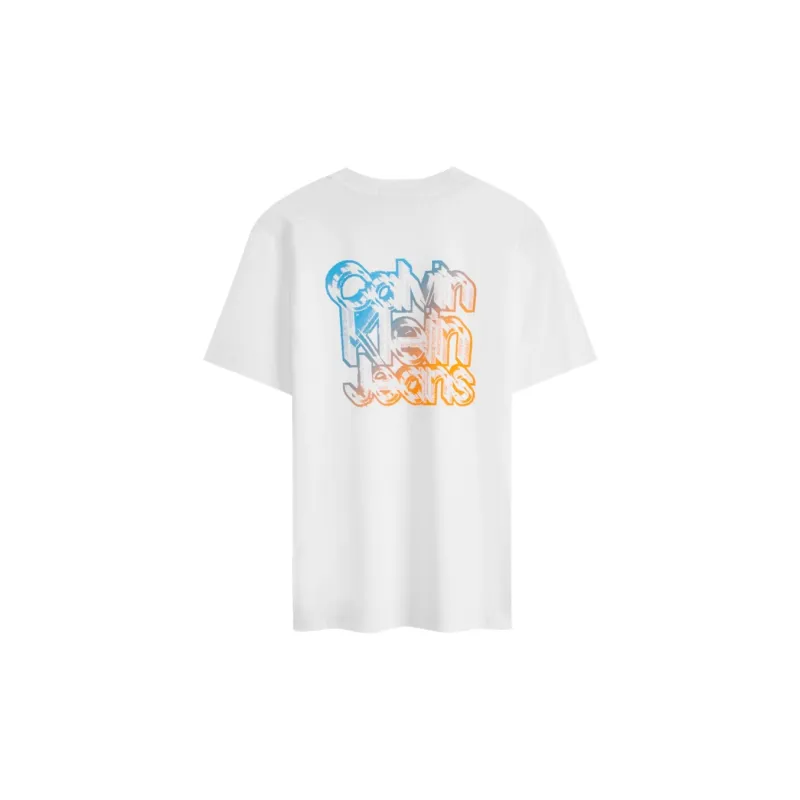 CALVIN KLEIN T Shirt Unisex Moon White-1