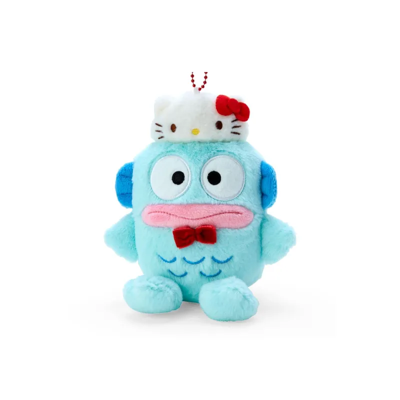 Sanrio Hangyodon Hello Kitty50 Anniversary HANGYODON Dolls Plush Pendant 16cm High-2