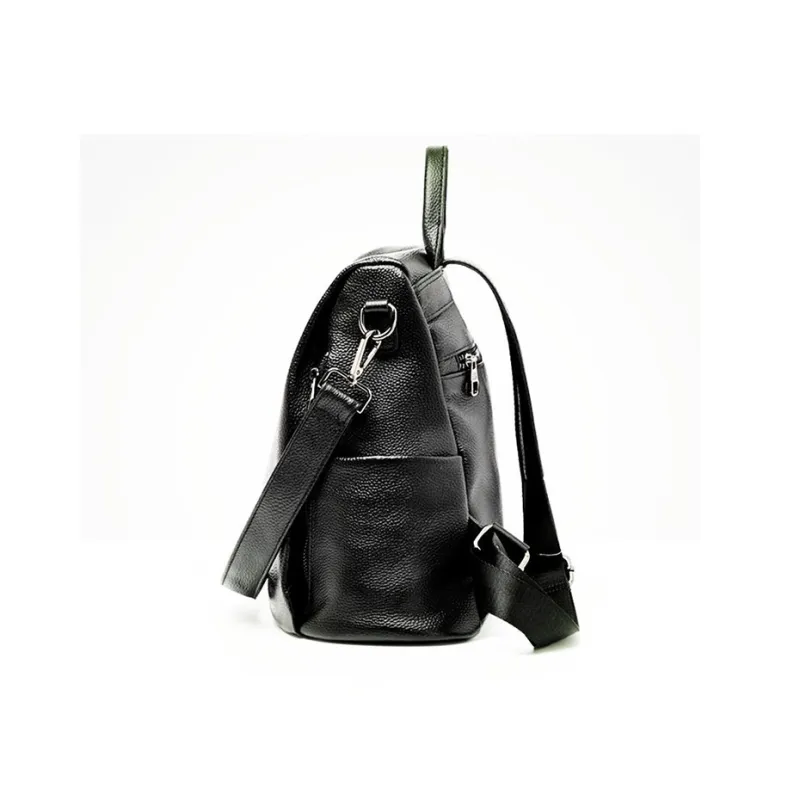 TTaG．baG Top Grain Cow Leather Backpack Women's Black-1