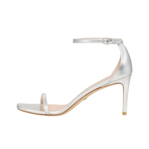 Stuart Weitzman/SW NUDISTCURVE Strap Sandals 7.5cm Women's Silver