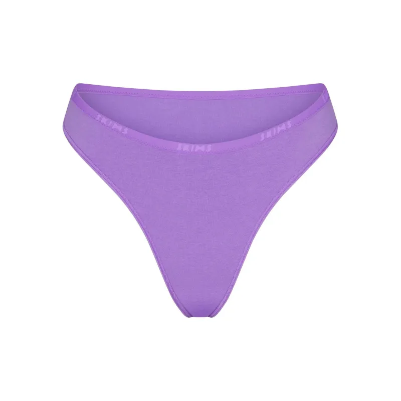 SKIMS COTTON LOGO HIGH LEG BIKINI Underpants Women's 1 Pack ULTRA VIOLET/Ultraviolet-0