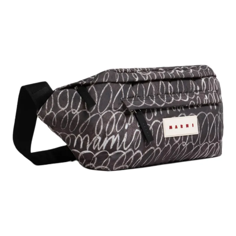 MARNI Logo Patch Graphic Printed Belt Bag-1