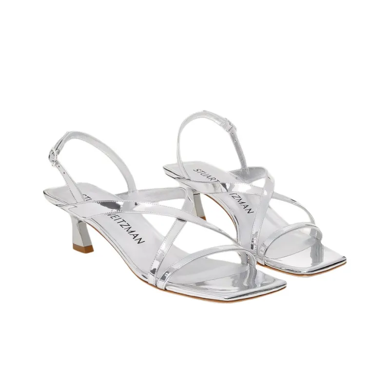 Stuart Weitzman/SW Oasis One Strap Sandals 5cm Women's Silver-2