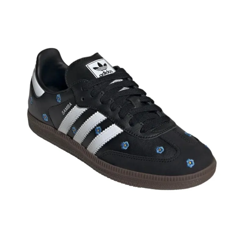 Adidas Samba Light Blue Floral Core Black Women's-2
