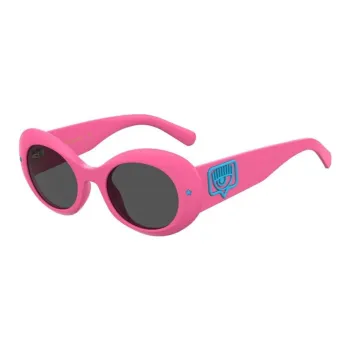 CHIARA FERRAGNI Acetate Oval Sunglasses Men's Pink