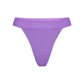 SKIMS COTTON RIB THONG Underpants Women's 1 Pack ULTRA VIOLET/Ultraviolet
