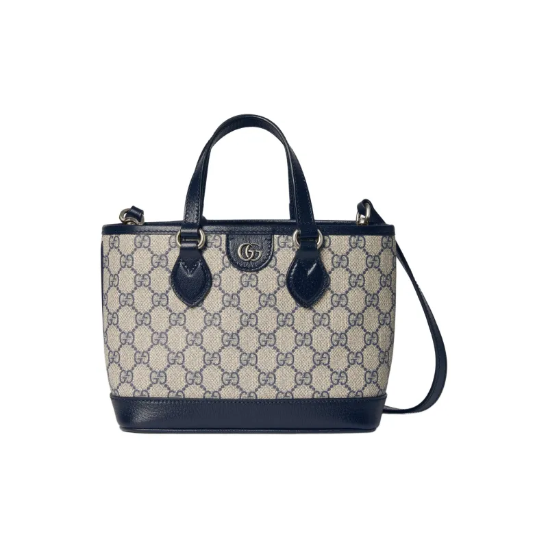 GUCCI Ophidia Supreme Canvas Bag, Shoulder Bag, Crossbody Bag, Handbag Mini Women's Beige & Blue-0