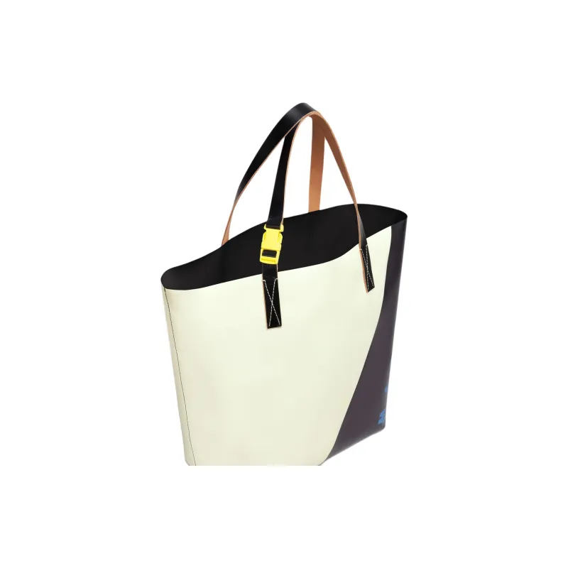MARNI Logo Printed Two Toned Tote Bag-4