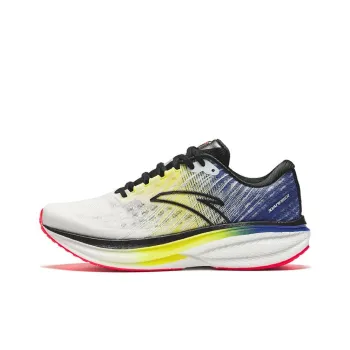 Anta Cushioning Wear Resistant Low Top Running Shoes Men's White Yellow Blue