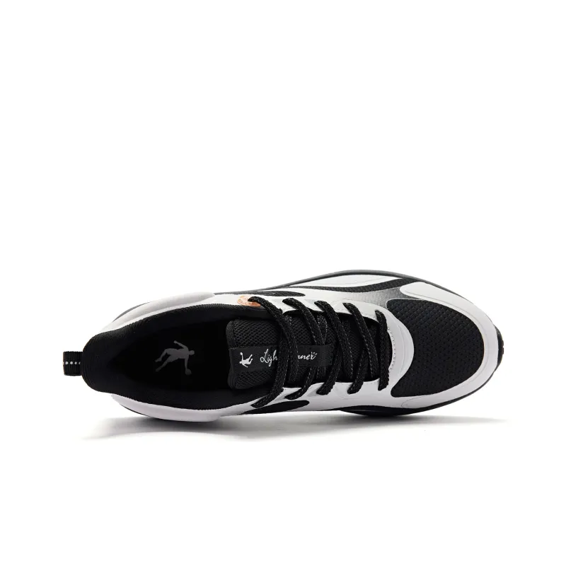 QIAODAN Cushioning Rebound Low Top Running Shoes Women's Black Gray-3