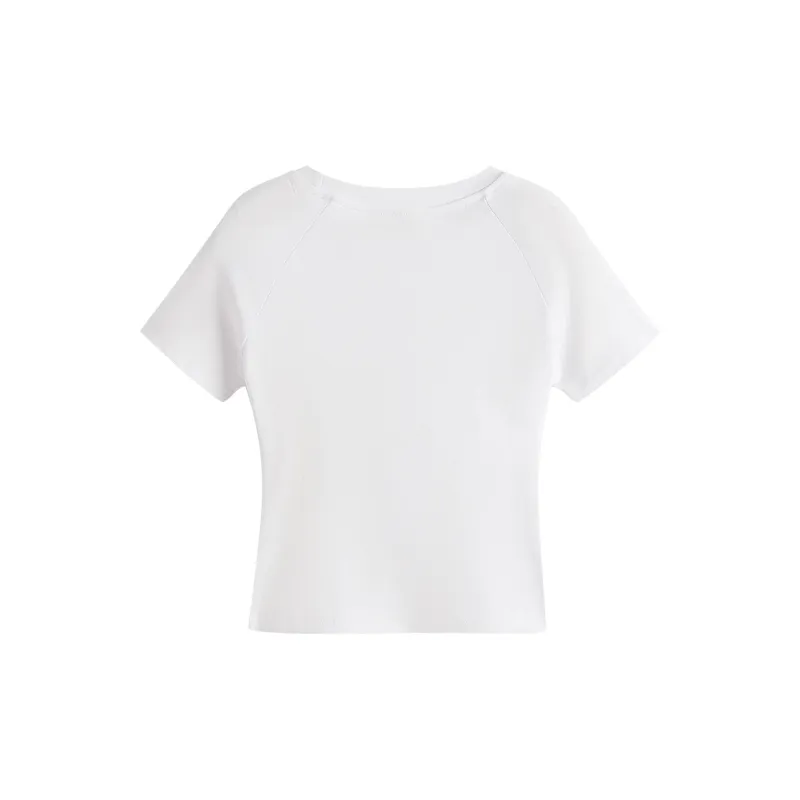 HANDAIWEI T Shirt Women's White Blue-1