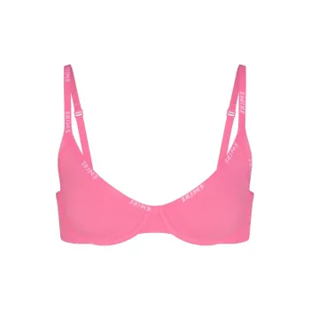 SKIMS COTTON LOGO DEMI BRA Bra Women's SUGAR PINK/Sugar Pink