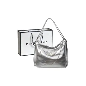 PINK·LAND PU Tote Bag Shopping Bag Crossbody Bag Shoulder Bag Women's Silver/Pink/White/Black