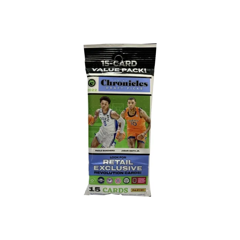 PANINI Basketball Card 2022 CHRONICLES DRAFT PICKS RETAIL VALUE PACK Retail Fat Pack Sports Cards-2