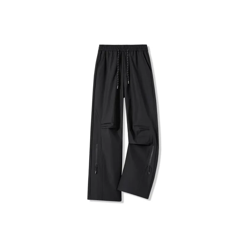 BENGEN Casual Pants Unisex Black-1