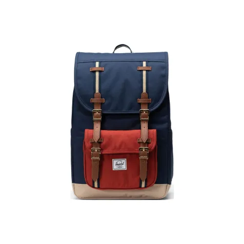 Herschel EcoSystem™ 600D Fabric Backpack Medium Size Unisex Marine Blue & Red