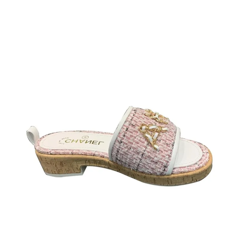 CHANEL Slide Slippers Women's Pink-1