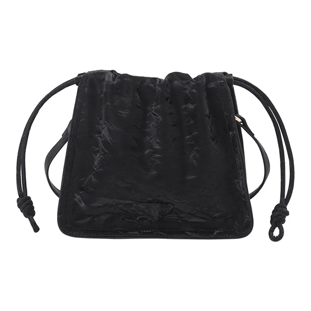SEM/R PU Makeup Bag Crossbody Bag Small Size Women's Milk White 10501 Black 90001-4