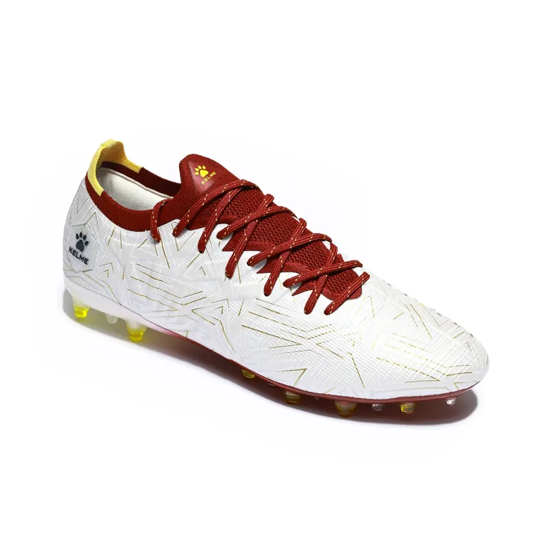 KELME Speed Electric 3.0 MG Rubber Short Studs Anti Slip Wear Resistant Soccer Shoes Unisex White Gold-2