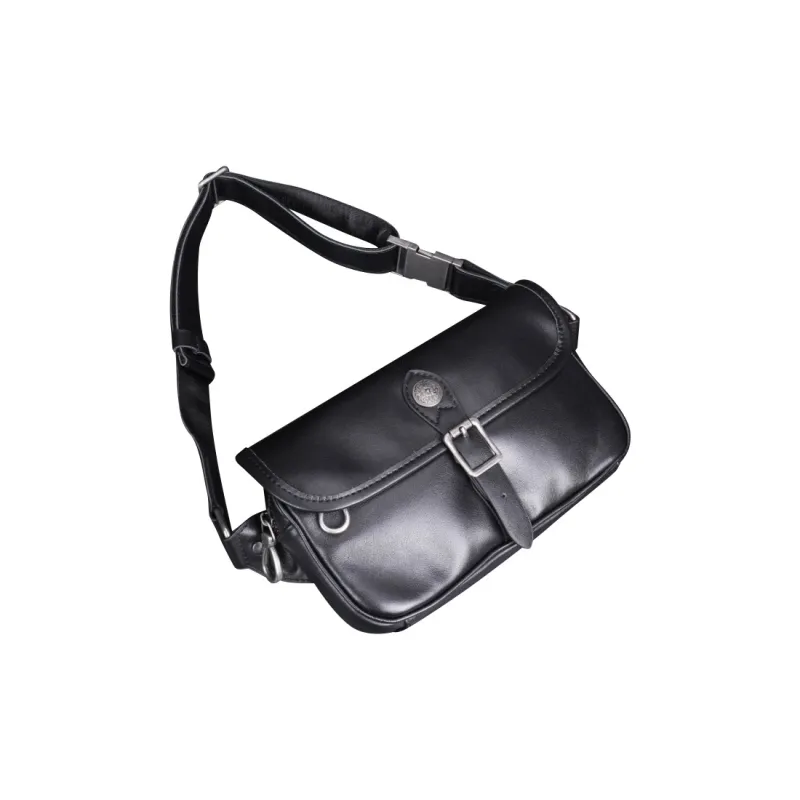 DOSRFINI Genuine Leather Sling Bag Medium Size Men's Black/Coffee-4