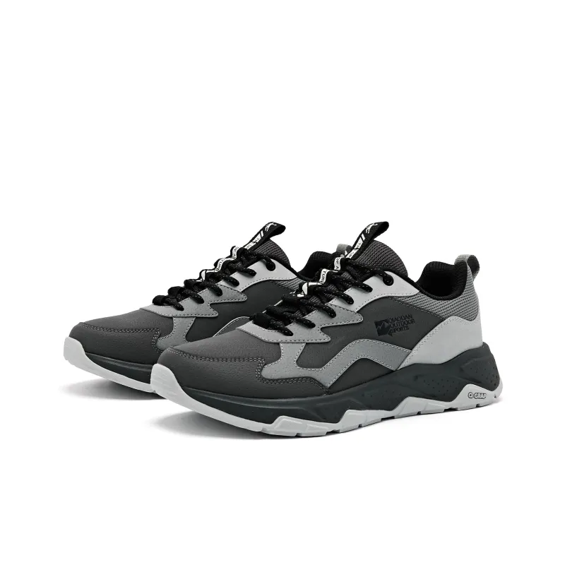 QIAODAN Cushioned Abrasion-Resistant Slip-Resistant Low-Top Running Shoes Men's Shark Gray-2