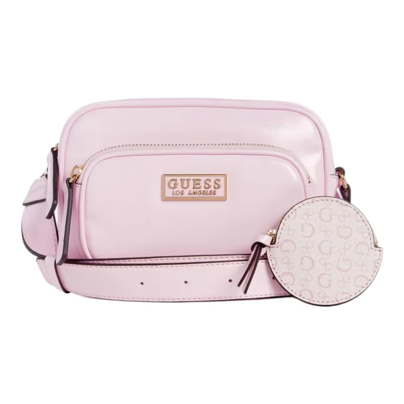 GUESS Artificial Leather Shoulder Bag, Crossbody Bag Mini Women's Light Pink-0