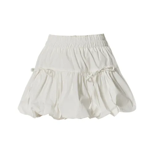 Enhanced Casual Short Skirts Women's White