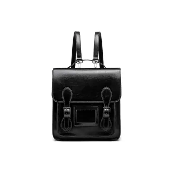 TTaG．baG Waxed Cow Leather Backpack Regular Women's Black/Coffee/Brown