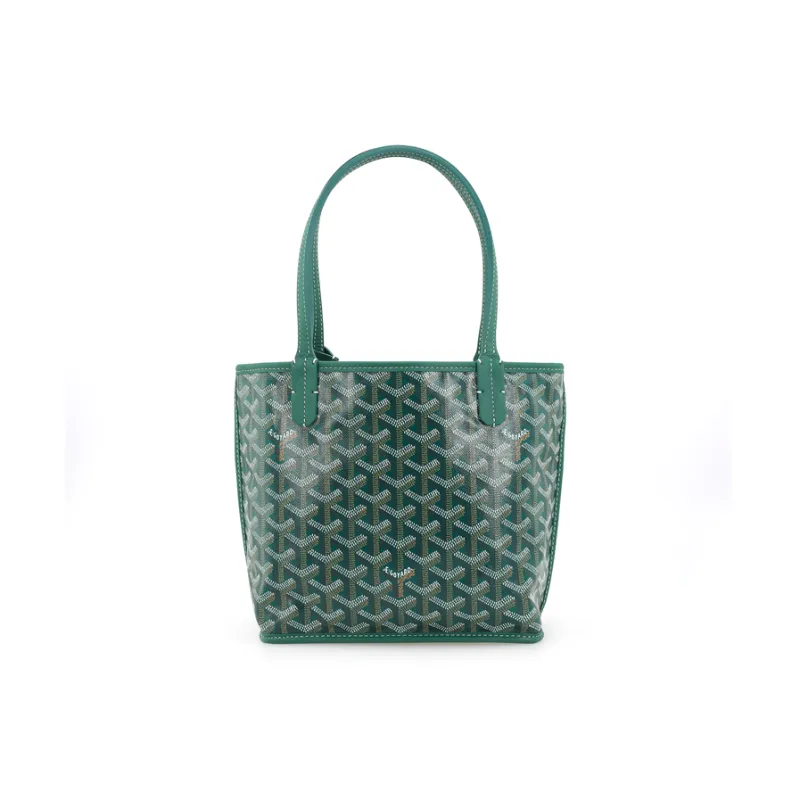 GOYARD Anjou Calfskin Tote Bag, Shopping Bag, Shoulder Bag, Handbag Mini Women's Green-4